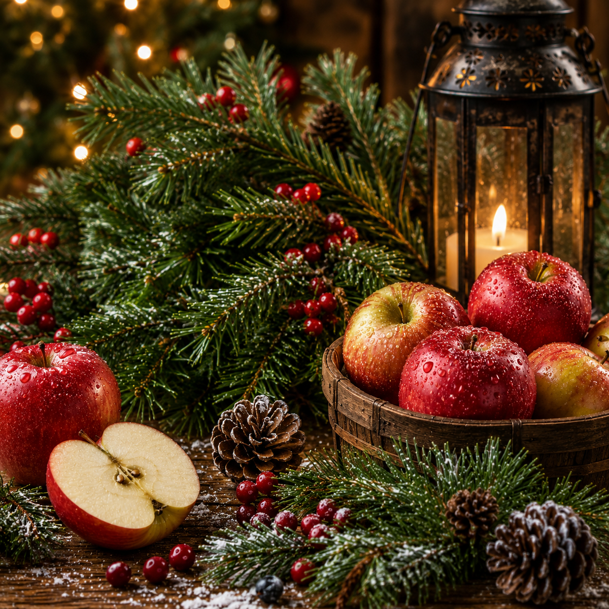 Pine Boughs & Apple