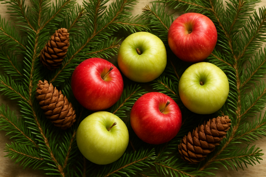 evergreen and apple