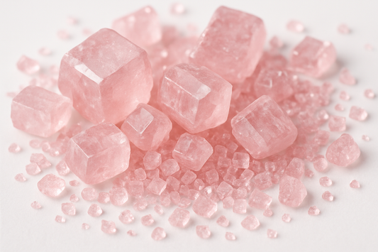 Pink sugar crystals